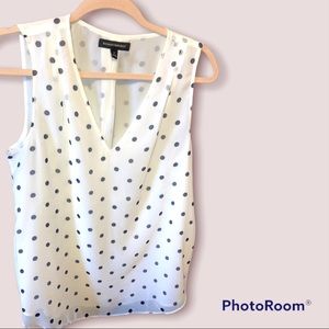 Banana Republic polka dot sleeveless blouse